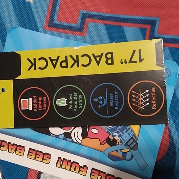 FLASH SALE! NWT Mickey Backpack W Padded Laptop Sleeve Water Resistant #47 Crate - Picture 8 of 12